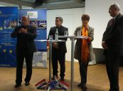 <p>Podiumsdiskussion mit Inge Gräßle, MdEP, dem kroatischen Generalkonsul Cicvaric und Herrn Juratovic, MdB, Mitglied der deutsch-kroatischen Parlamentariergruppe im deutschen Bundestag zum Thema EU-Beitritt Kroatien</p>