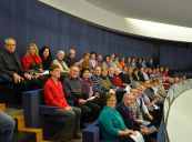 <p>Auf der Tribüne im Plenarsaal in Straßburg</p>